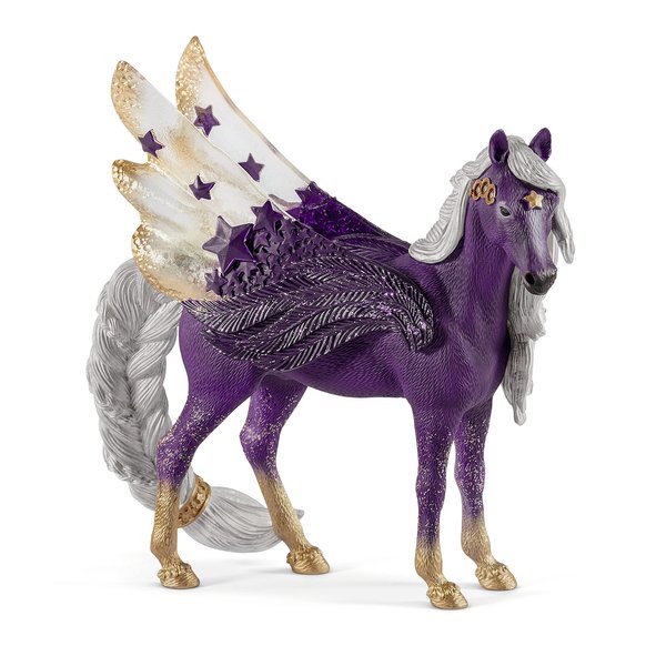 Schleich bayala, Unicorn Gifts for Girls and Boys, Star Unicorn Pegasus Toy Figure, Purple and Gold, Ages 5+
