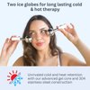 Ice Globes for Facials by Eli with Love - 360 Rotating Unbreakable Steel Ice Globes with Carry Case - Professional Esthetician Supplies - Ice Roller for Face and Eyes - Ideal Skincare Tool for Facials