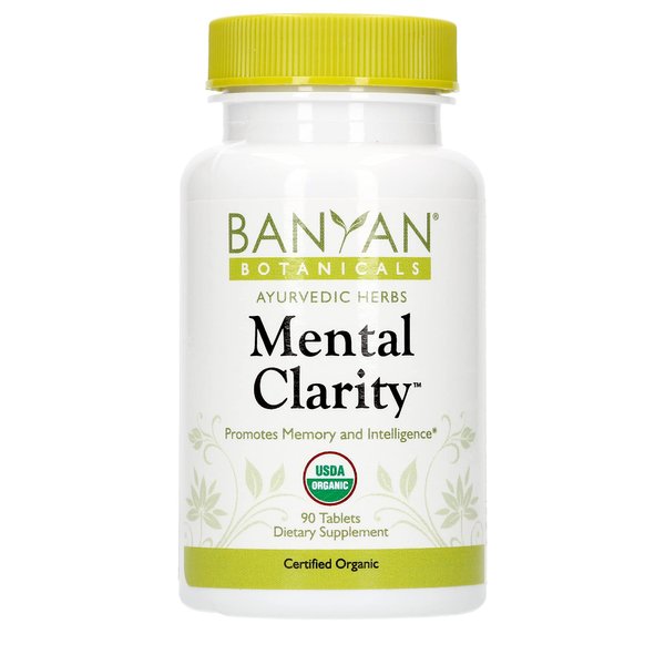 Banyan Botanicals Mental Clarity – Organic Supplement with Gotu Kola & Bacopa – Supports Healthy Cognitive Function & Mental Performance* – 90 Tablets – Non-GMO Sustainably Sourced Vegan