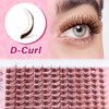 Brown Lash Clusters 144 Pcs Brown Eyelash Clusters Colored Lash Clusters 8-18 Mixed Natural Cluster Eyelash Brown Lash Extensions Super Thin Band And Reusable Soft & Comfortable (P12-Brown,D-8-18mix)