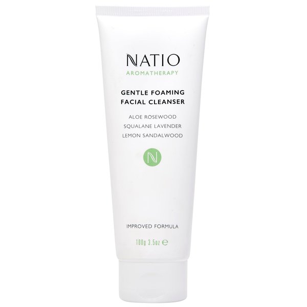 Natio Gentle Foaming Facial Cleanser, 3.5 oz - Face Cleanser with Aloe Vera, Rosewood - Face Wash to Remove Excess Oils - Maintains Moisture Balance
