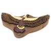 Hawk - All Natural Wood Intarsia Puzzle Box - Handcrafted with Secret Compartment