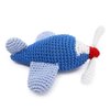 Cotton Crochet Squeaky Dog Toy - Airplane