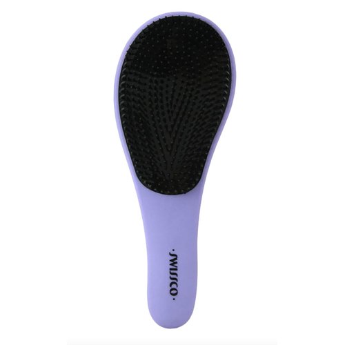 Swissco Soft Touch Detangling Hair Brush for Natural, Curly, Wet or Dry Hair (Purple)