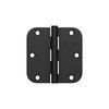 Schlage 3.5" Door Hinge with 5/8" Radius Round Corner in Matte Black (3-Pack)