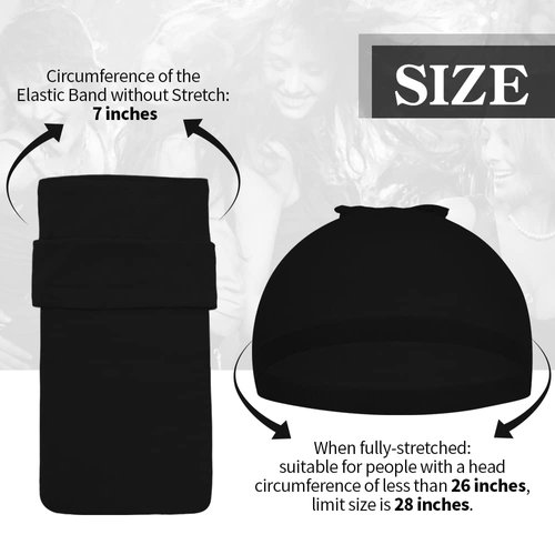 Dreamlover Black Wig Cap for Frontal, 12 Pieces