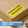 300 Labels - 4 x 2 inch, Signature Required Stickers - Yellow, Rectangular - Signature Required Shipping & Delivery - Semi-Gloss Coated, Self-Adhesive