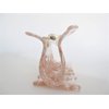 Pink white clear marbled hair claw clip medium fine hair