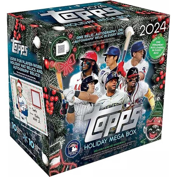 2024 Topps Holiday Baseball Sealed Mega Box (1 Relic Or Autograph Per Box)