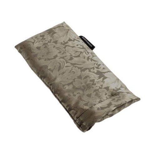 Hugger Mugger Silk Eye Pillow with Flaxseed Filling - Gold - Organic Flaxseed Filling, Scent-Free Relaxation, Light Weight, Chill in Freezer, Washable Cover