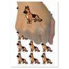 German Shepherd Standing Dog Temporary Tattoo Water Resistant Fake Body Art Set Collection - 54 1" Tattoos (1 Sheet)