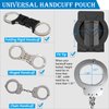 Handcuff Holster, Open Top Handcuff Pouch Fits Hinged Handcuffs Chain Handcuffs, Law Enforcement Handcuff Holder for Duty Belt, Polymer Handcuff Belt Clip Case with Quick Release, Black (Not Fit ASP)