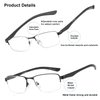 EYECEDAR 5-Pack Reading Glasses for Men and Women Metal Half Frame Eyeglasses Readers 2.50