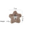 Star Hair Clips, 6 Pcs Hair Accessories Metal Plush Hair Snap Clips Barrettes for Kids Girls Women