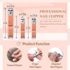 Manicure Set Nail Clipper Set Men Women 12 in 1 Nail Care Kit with Portable Case Travel Manicure Pedicure Tools Grooming Kit Beauty Salon(Rose Gold)