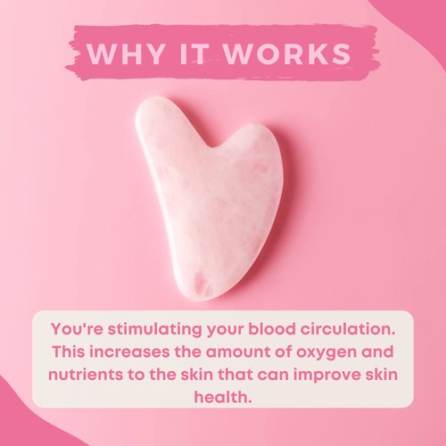 Gua Sha | Rose Quartz Gua Sha Stone | Guasha Tool for Face | Gua Sha Facial Tools | Lymphatic Drainage Massager