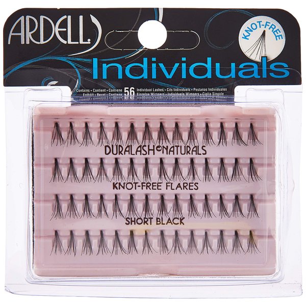Ardell DuraLash Naturals Flare Individual Lashes, Short Black 56 ea (Pack of 2)