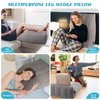 BLABOK Wedge Pillow for Sleeping - Inflatable Leg Elevation Pillow for Swelling,Circulation,Leg & Back Pain Relief,Leg Support Polyvinyl Chloride Pillow for After Aurgery,Hip,Foot,Ankle Recovery