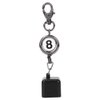 Alomejor Billiard Pool Snooker Table Ball Keychains Important Popular Mini Keyrings Cue Chalk Holder Drawing Keys Chain