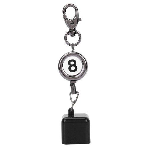 Alomejor Billiard Pool Snooker Table Ball Keychains Important Popular Mini Keyrings Cue Chalk Holder Drawing Keys Chain
