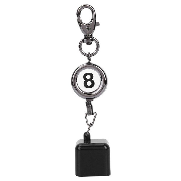 Alomejor Billiard Pool Snooker Table Ball Keychains Important Popular Mini Keyrings Cue Chalk Holder Drawing Keys Chain