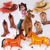 10 Pcs Western Balloons, Western Cowgirl Cowboy Party Balloons,Cowgirl Bachelorette Party Decorations Cowgirl Boot Hat Horse Foil Balloons for Western Rodeo Birthday Party Supplies