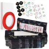 74PCS Empty Press on Nails Packaging Box Set Includes 35PCS Empty Nail Package Box, 35PCS White Background Paper, 1pc Double Sided Tape and 3 Thank You Stickers, for Press on Nail Business