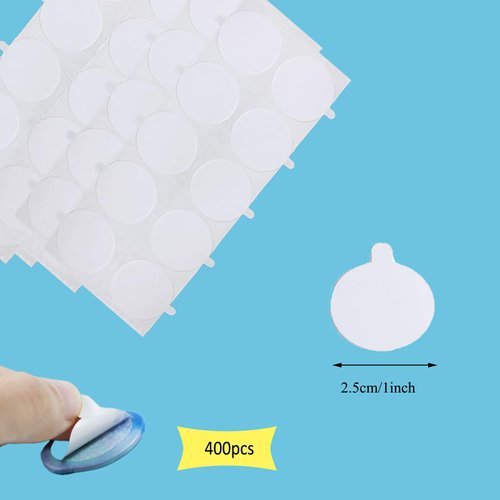 Double Sided Adhesive Wax Seal Stickers, DANUDON 400 PCS Adhesive Wax Seal Backing for Wax Sealing Round Adhesive Dots for Wax Seal Stamp kit Removable Sticky Tack Putty for Wax Seal Sticker, 1 Inch