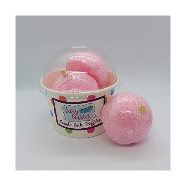 Bath Bomb Products - Bubble Bath Truffles: Cherry Almond 3 Pack Bath Truffles by Dead Sea Spa Care, Bubble Bath, Bubble Truffles, Bath Truffle