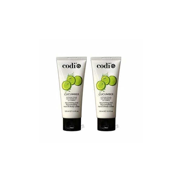 Codi Cucumber Hand & Body Lotion 100ml / 3.3 fl oz (Pack of 2)