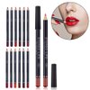 Betued 12 Colors Lip Liner Pencil, Lip Makeup Soft Pencils, Mattee Waterproof Lip Liner Pencil Lipstick Pen Long-lasting Comestic Tool Matte Lip Liner Pencil Set