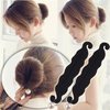 AKOAK 2 Pcs Elegant Pearl Magic French Twist Bun Maker Clip Hook Holder Magic Beauty Hair Hairstyle Foam Sponge Donut Maker Ponytail Bun Maker Twister Hairstyle Styling Tool Accessories