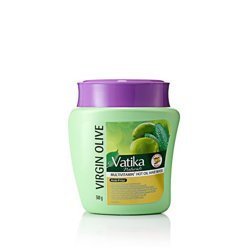 Dabur Vatika Naturals Hair Mask - Nourishing for Dry, Damaged Hair - Natural Care Enhancer with Olive Oil Extracts, Deep Conditioning Formula, Intensive Revitalization, and Hydration - Olive (500g)