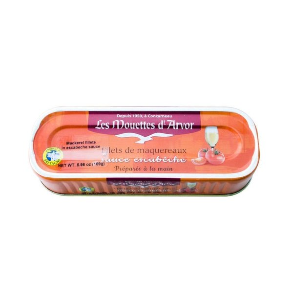 Mouettes d'Arvor French Fillets of Mackerel - Filets de Maquereaux Sauce Escabeche 6.0 oz