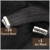 Sunny Hair Tape in Hair Extensions Human Hair Black Tape in Extensions Jet Black Tape ins Human Hair Extensions Real Hair Extensions Tape in Black Hair Extensions 10pcs 18inch