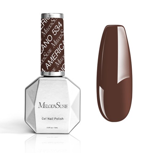 MelodySusie Thick Gel Nail Polish,15ML Americano Color Brown Nails Soak Off UV LED Gel Polish Gift for Women Nail Art Manicure Salon DIY Nail Design Decoration at Home-534