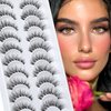 Newcally Lashes Natural Wispy False Eyelashes Cat Eye Lashes Hand-Knotted Soft Light Volume Fake Lashes Multipack