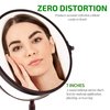OVENTE 7'' Tabletop Makeup Mirror - 1X/ 5X Magnification, Rotating 360-Degree, Double-Sided, Free-Standing Vanity Décor, Perfect for Dresser, Bedroom, Office & Bathroom, Antique Bronze MNLDT70ABZ1X5X
