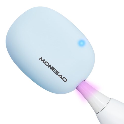 MONESAO Toothbrush Case, Toothbrush Covers with Holder, Rechargeable Travel Home Toothbrush Cleaner Case for All Electric and Manual Toothbrushes (Blue)