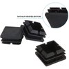 100Pack 1inch Square Tube End Caps, Black Square Plastic Plug Durable Glide Insert Pipe Covers, Small Tubing Post End Caps for Square Tubing Chair Table Stool Leg, Furniture Legs Replacement Caps