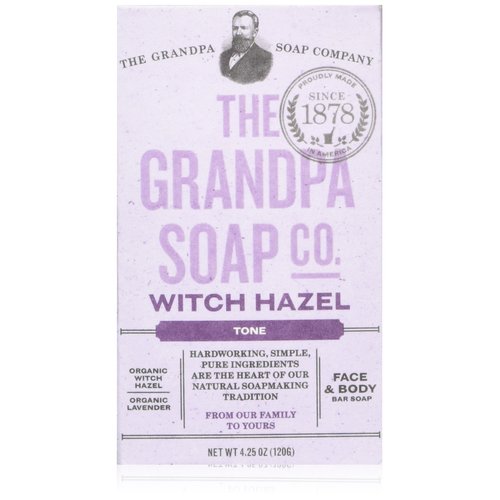 Grandpa's Witch Hazel Bar Soap Soft and Gentle 4.25 Ounce (Pack of 4)