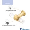 goldenwarm 5 Pack Acrylic Drawer Pulls 3in Gold LS9165GD76 Cabinet Handles for Kitchen, Dresser Drawer Clear Glass Handle Pull