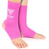 WYOX Ankle Wraps Support Boxing Gear for Men Women Muay Thai Ankle Support Kickboxing Wraps Gym Ankle Support (Pair) (Pink, S/M (Women 4.0-6.5/ Men 3.0-5.5))