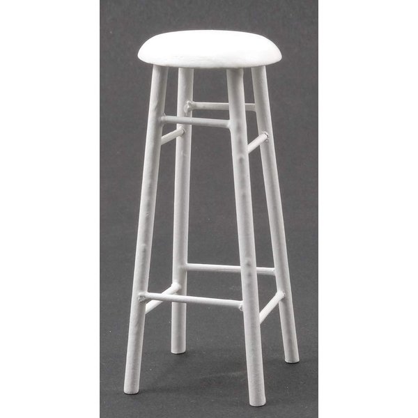 Dollhouse Miniature 3 Inch Bar Stool (White)