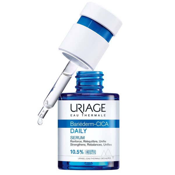 Uriage Bariéderm-cica Daily Serum 1 fl.oz. | Anti-Aging Face Serum that Prevents Fine Lines, Visible Imperfections & Redness | Hydrating Skin Therapy with Centella Asiatica & Hyaluronic Acid