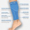 Zensah Calf/Shin Compression Sleeve - Made in the USA Single Leg Compression Sleeve for Shin Splint Relief, Recovery, Running (Blue, Small/Medium)