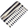 Giorgio G51 Graphite Small Travel Purse Hair Detangling Comb, Wide Teeth Pocket Comb for Thick Curly Wavy Hair. Hair Detangler Comb For Wet and Dry Everyday Care. Handmade of Cellulose, Saw-Cut Hand Polished