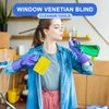 Blue Handheld Mini Blinds Cleaner Shutters, Curtain Brush Dust Remover Orange with 7 Removable Microfiber Sleeves, Air Conditioning Home Gadgets, Car Vents, Fan Shutters (Blue, with 7 blades)