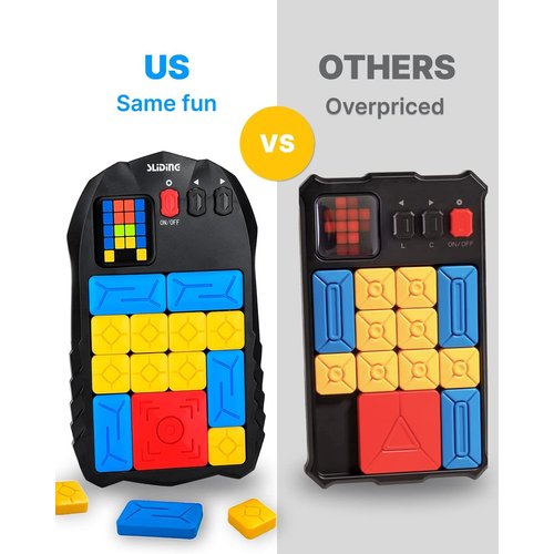 Skywin Klotski Puzzle Game - 500 Entertaining Fun & Mind Training IQ Puzzles - Unblock Super Slide Electronic Sliding Puzzle Brain Game Toy