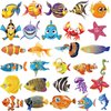 Ooopsiun Ocean Animals Temporary Tattoos for Kids - 12 Sheets Ocean Fish Birthday Party Decorations Supplies Favors for Boys Girls